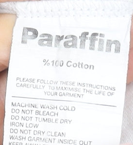 Paraffin Mens White Medium Crew Neck Limited Edition Graphic T-Shirt