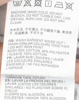 Superdry Men's Green Grey Raglan Graphic T-Shirt Size M