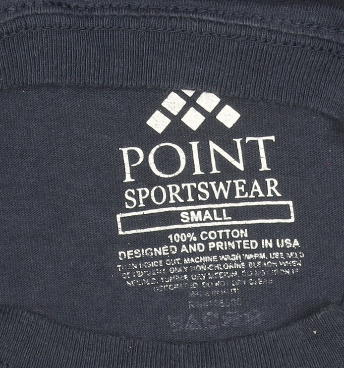 Point Sportswear Men's Blue California Republic Cotton T-Shirt Small