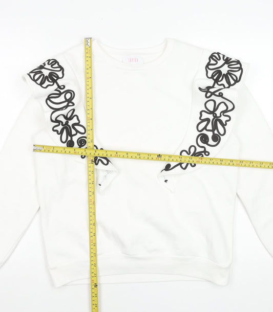 Womens UK Size 12 Savida White Pullover Sweatshirt