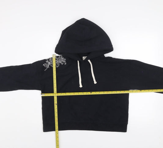 Womens UK Size 12 Jack Wills Black Pullover Hoodie