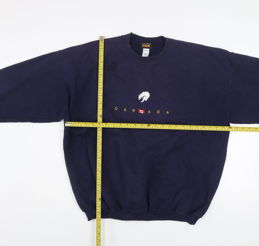 Mens UK Size XL Royal Designs Blue Pullover Sweatshirt