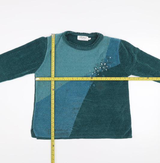 Womens UK Size M Reflex Green Pullover Jumper