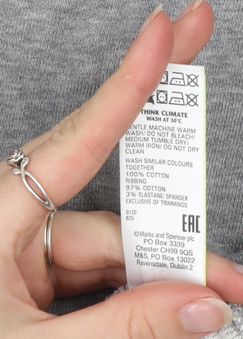 Mens UK Size S Marks and Spencer Grey Pullover Sweatshirt
