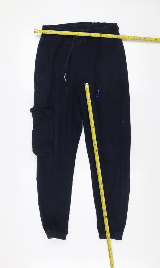 Mens UK Size M Comma Regular Fit Jogger Blue Trousers