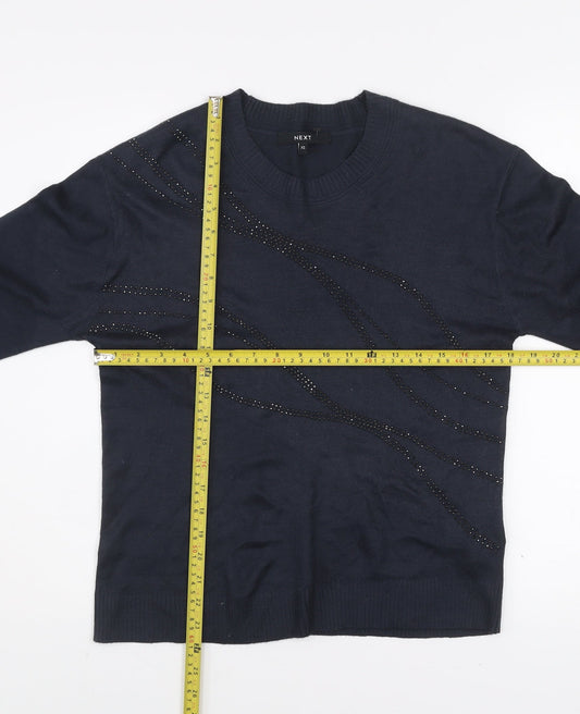 Womens UK Size XS NEXT Black Pullover Jumper