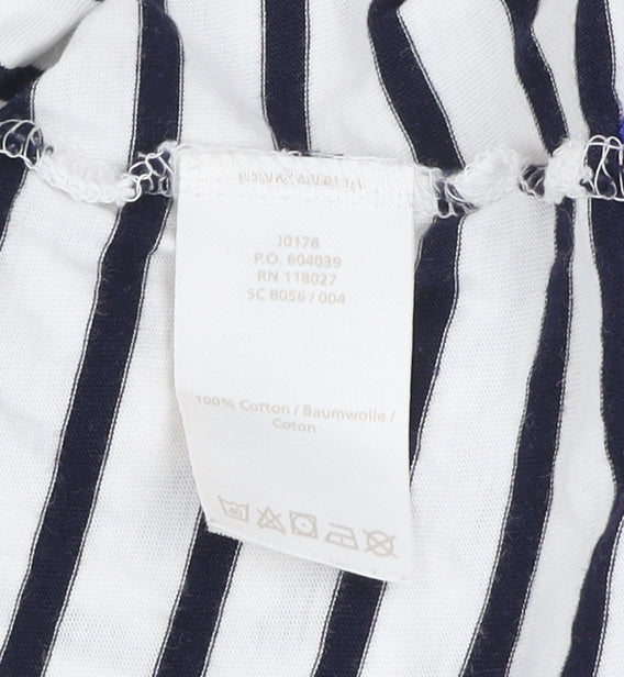 Boden Womens Multicoloured Striped Cotton T-Shirt UK 14