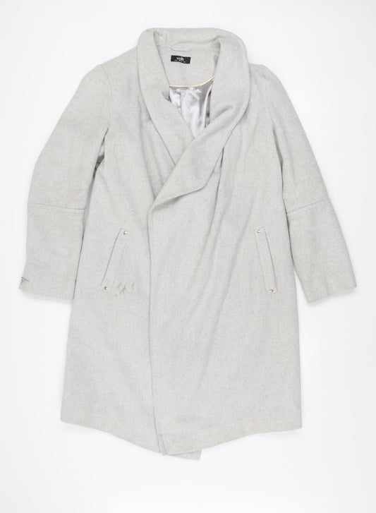 Womens UK Size 12 Wallis Grey Overcoat