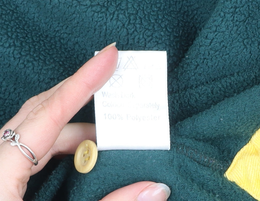 Tracker Mens Green Fleece Henley Sweatshirt Size L Outdoor Warm Top