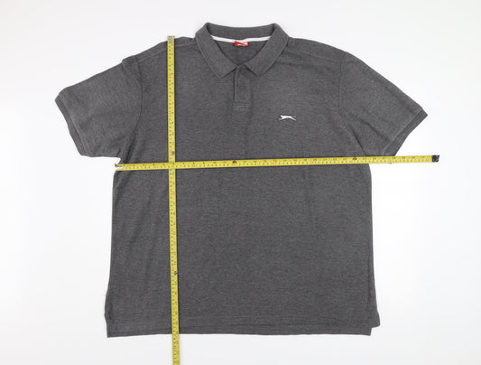 Slazenger Men’s Grey 3XL Polo Shirt Casual Short Sleeve Regular Fit