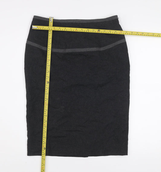 Womens UK Size 12 Pepperberry Straight & Pencil Twill Skirt