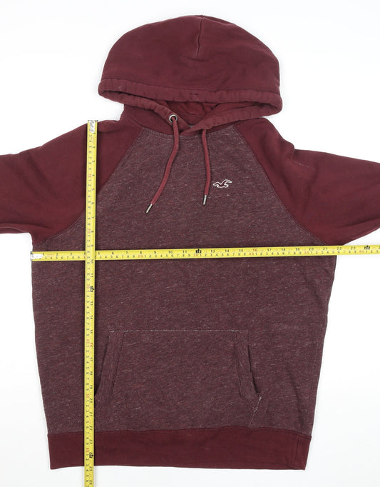 Mens UK Size L Hollister Red Pullover Hoodie