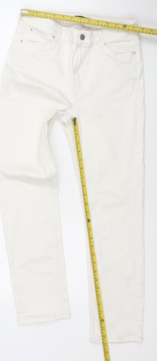 Dunnes Stores Women's White Size 12 Straight Leg Jeans