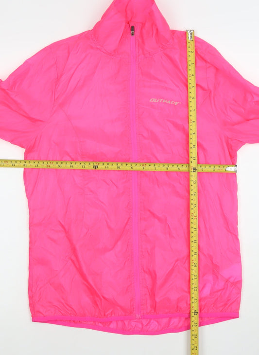 Womens UK Size S Outpace Pink Windbreaker Coat