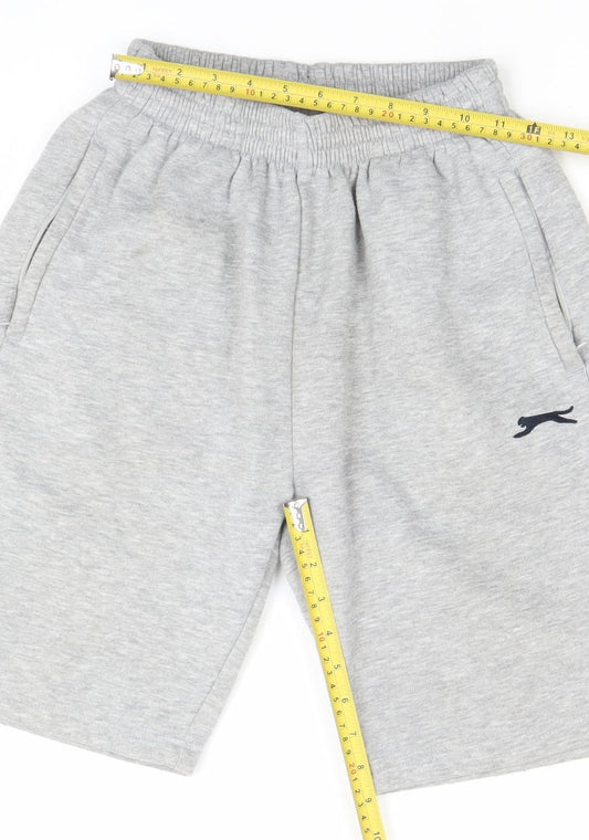 Slazenger Men's Grey Sweat Shorts Size S Elastic Waist Sportswear