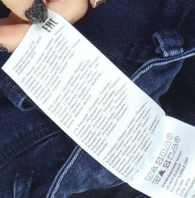 ONLY Women's Blue Skinny Stretch Denim Jeans M 30in