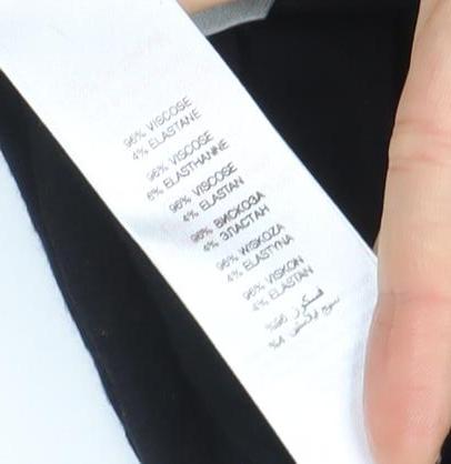 Matalan Maternity Black Wide-Leg Jersey Trousers Size 14