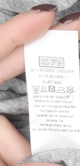 Womens UK Size M Wallis Grey Tunic Blouse
