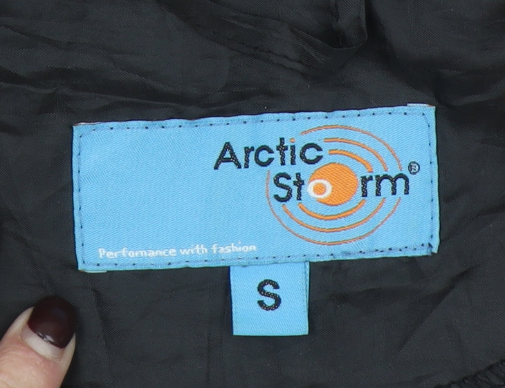 Arctic Storm Men Black S Hooded Windbreaker Jacket Lightweight