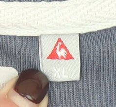 Le Coq Sportif Mens Blue XL V-Neck Short Sleeve Sports T-Shirt