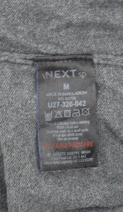 Next Men’s Grey Wool Cotton Crew Neck Pullover Jumper M
