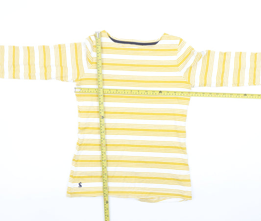 Womens UK Size 8 Joules Yellow Basic T-Shirt