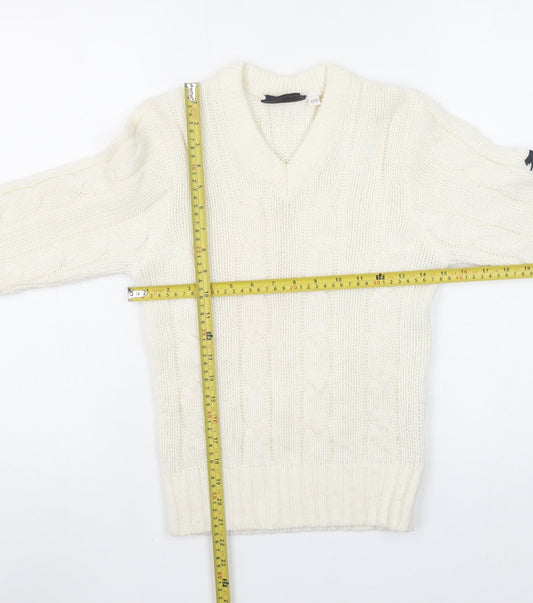Girls UK Size 11-12 Years Slazenger Ivory Pullover Jumper