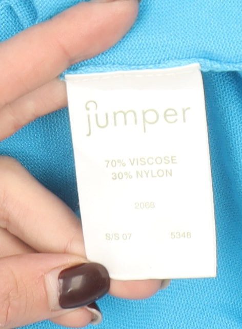 Womens UK Size L Jumper Blue Basic T-Shirt