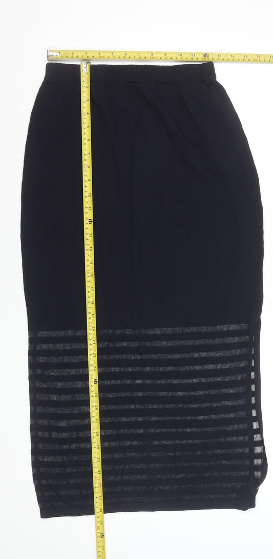 Betty Barclay Womens Black L Midi Straight Knit Skirt