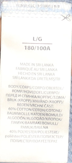 Ralph Lauren Men's Blue Long Sleeve Cotton Blend T-Shirt Size L