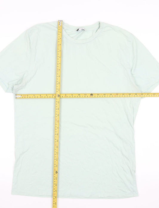 Reiss Men's Green Cotton Crew Neck Short Sleeve T-Shirt Size L