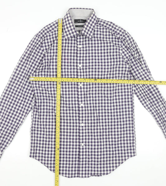 Mens UK Collar Size 15.5 Jeff Banks Smart Purple Dress Shirt