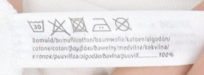 Womens UK Size L designed within denmark White Basic T-Shirt