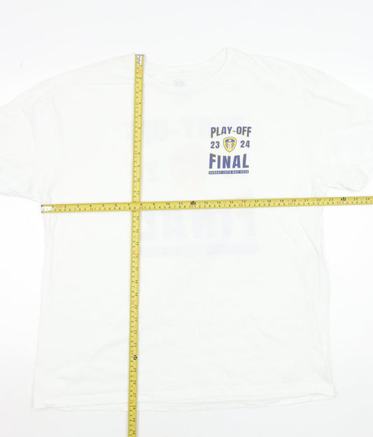 Leeds United Men's White XL Play-Off Final 23/24 Graphic T-Shirt