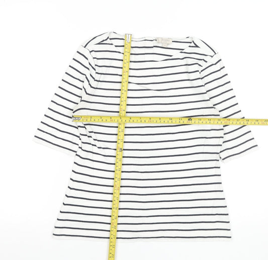 Womens UK Size S Hobbs White Basic T-Shirt