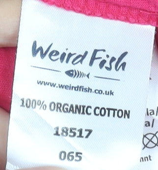 Womens UK Size 12 Weird Fish Pink Basic T-Shirt