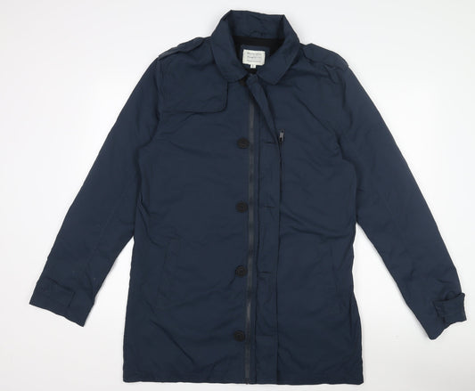 Womens UK Size L Brave Soul Blue Overcoat