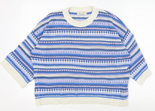 Womens UK Size M Woolovers Multicoloured Pullover Jumper