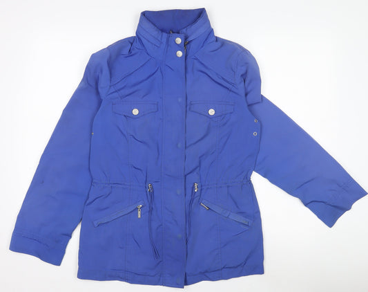 Womens UK Size 10 Maine New England Blue Anorak Coat