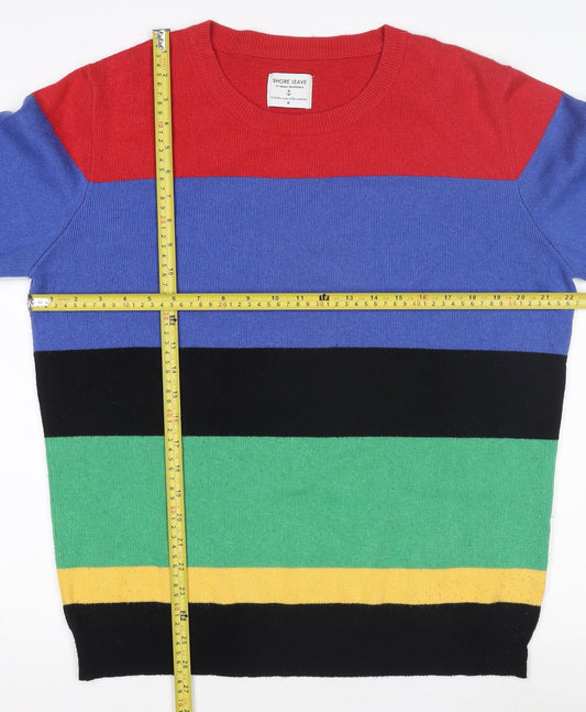 Shore Leave Men's Multicoloured Striped Cotton Acrylic Jumper M