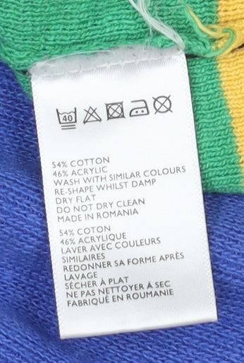 Shore Leave Men's Multicoloured Striped Cotton Acrylic Jumper M