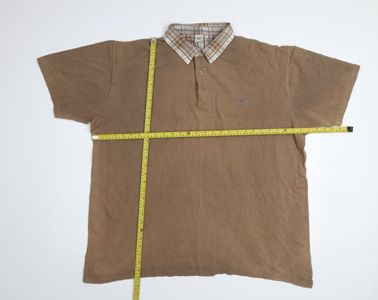 Cotton Traders Men's Beige 2XL Polo Shirt Short Sleeve 100% Cotton