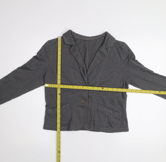 Womens UK Size M Sandwich Grey Basic Jacket