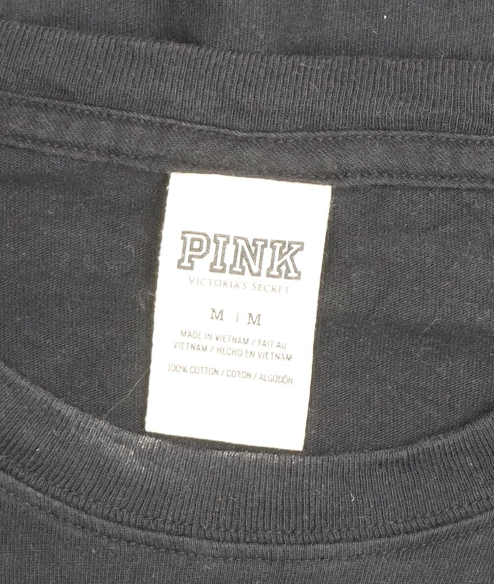 Womens UK Size M Victoria's Secret Black Basic T-Shirt