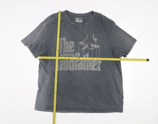 The Godfather Grey Graphic Print Men's 2XL Short Sleeve T-Shirt
