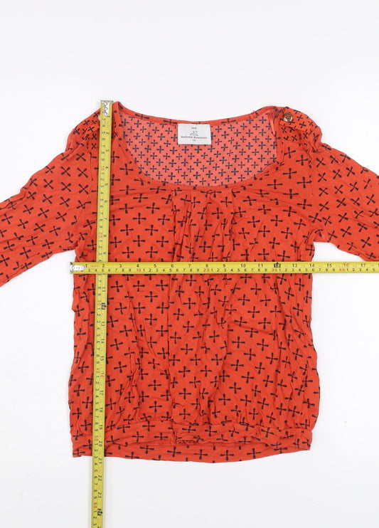 Womens UK Size 12 NEXT Red Jersey Blouse