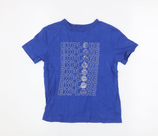 Boys UK Size 6-7 Years Gap Blue Basic T-Shirt