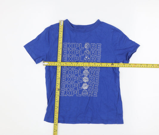Boys UK Size 6-7 Years Gap Blue Basic T-Shirt