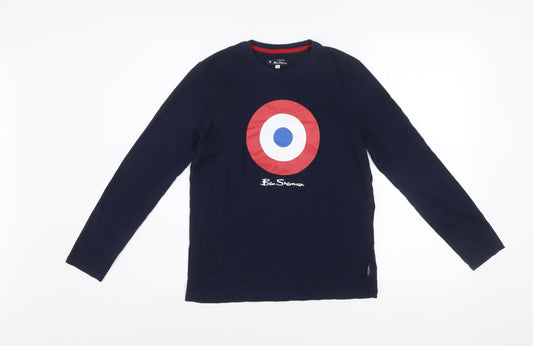 Boys UK Size 12-13 Years Ben Sherman Blue Basic T-Shirt