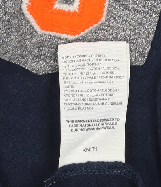 Superdry Men's Navy Blue XXL Crew Neck T-Shirt with Pocket Logo